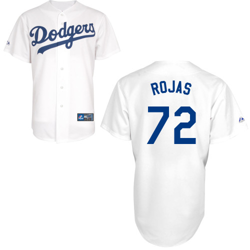 Miguel Rojas #72 MLB Jersey-L A Dodgers Men's Authentic Home White Baseball Jersey